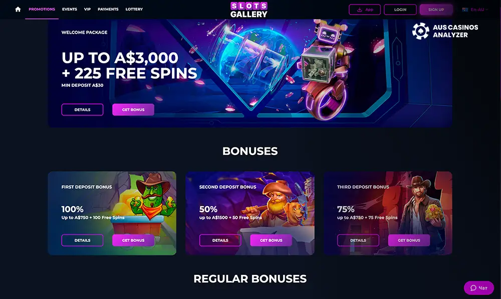 Slots Gallery bonuses Australia