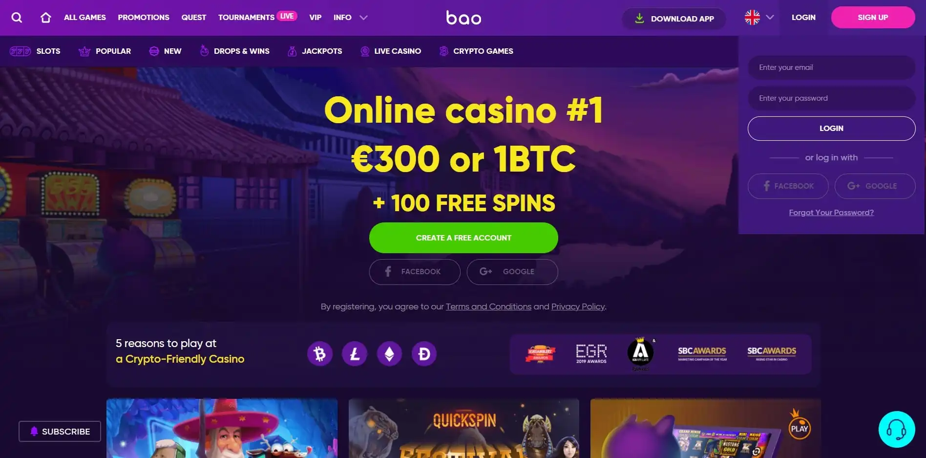 BAO Casino Login