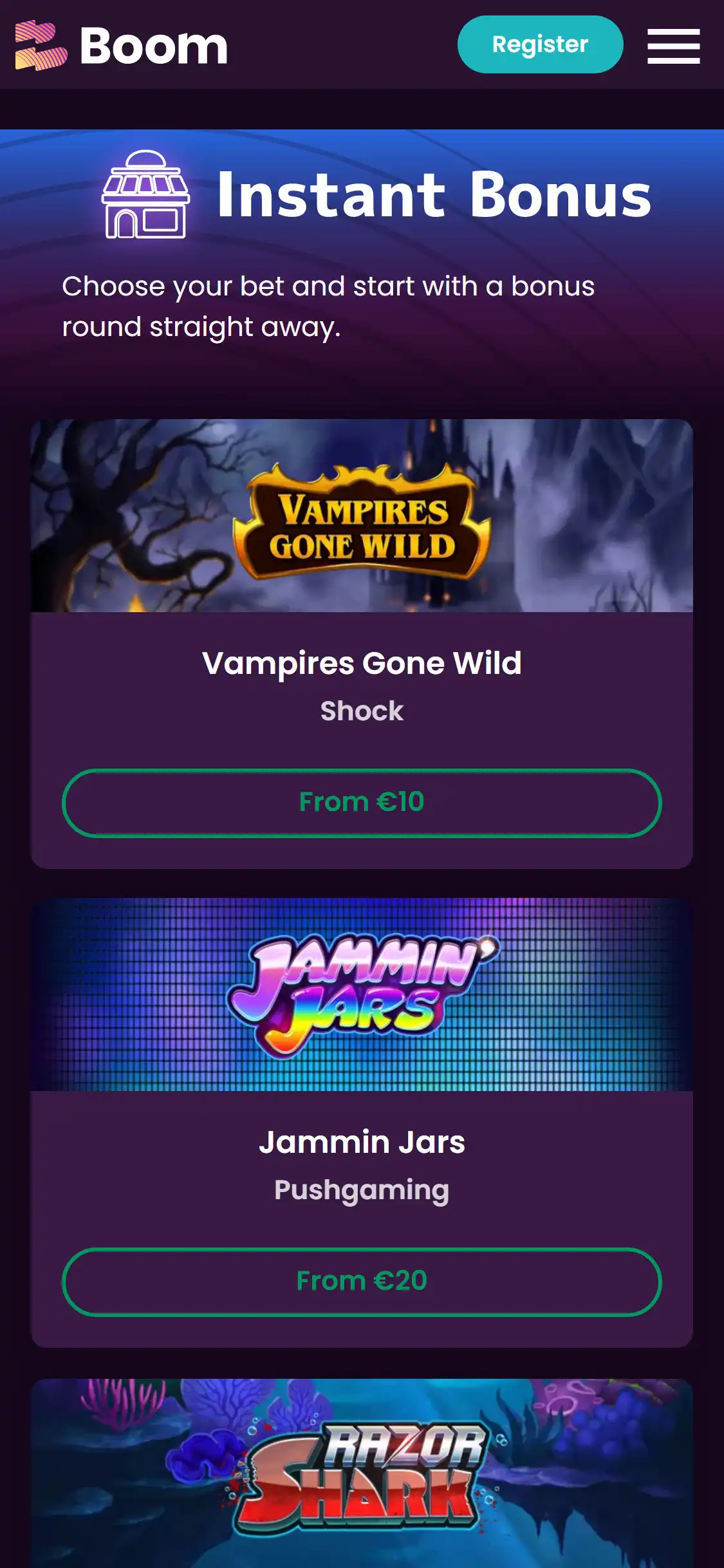 Boom Casino Mobile No Deposit Bonus Review