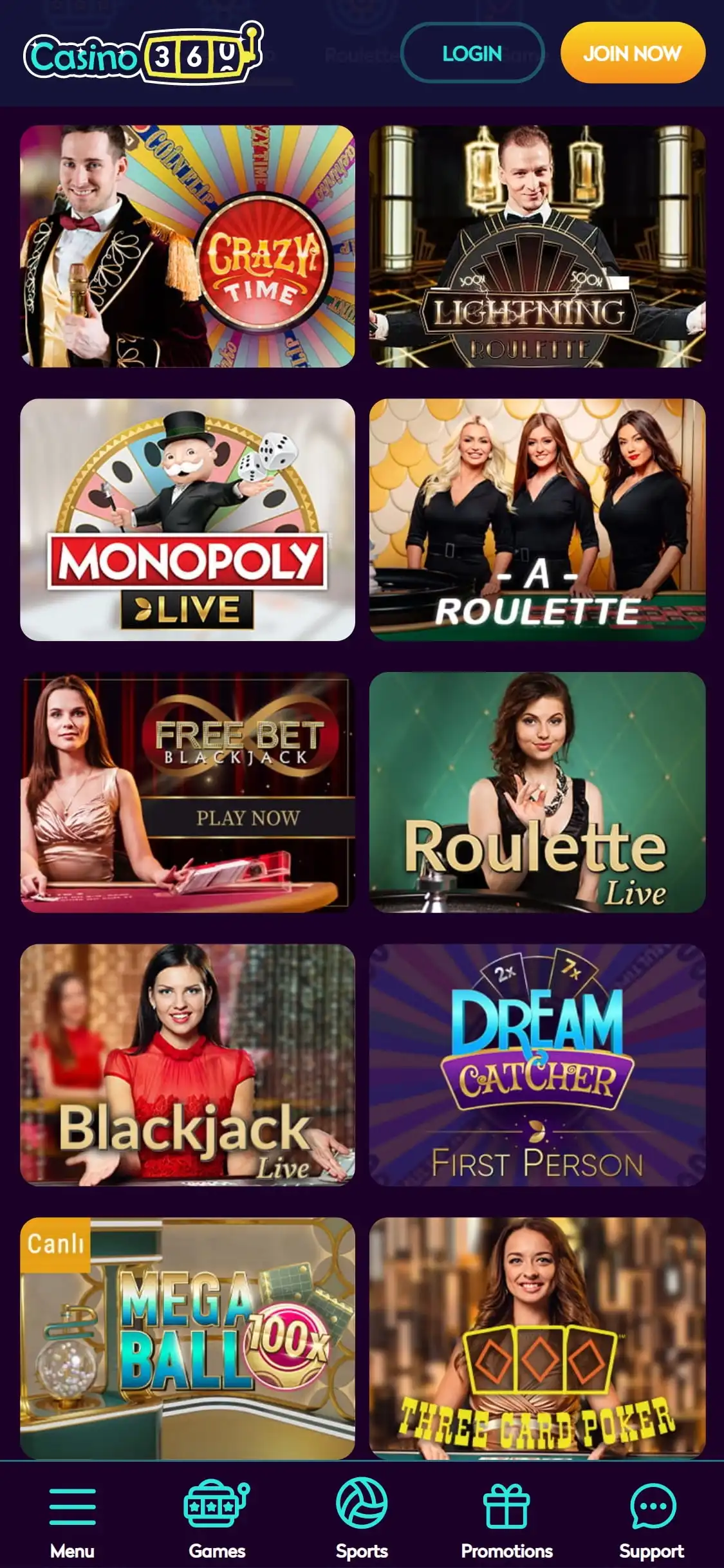 Casino360 Mobile Live Dealer Games Review