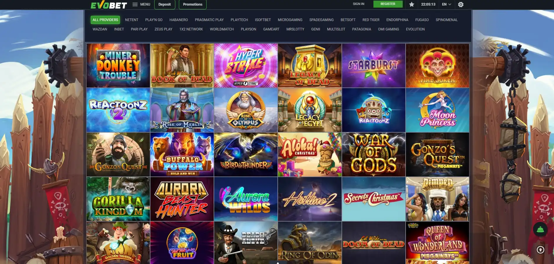 Evobet Casino Games