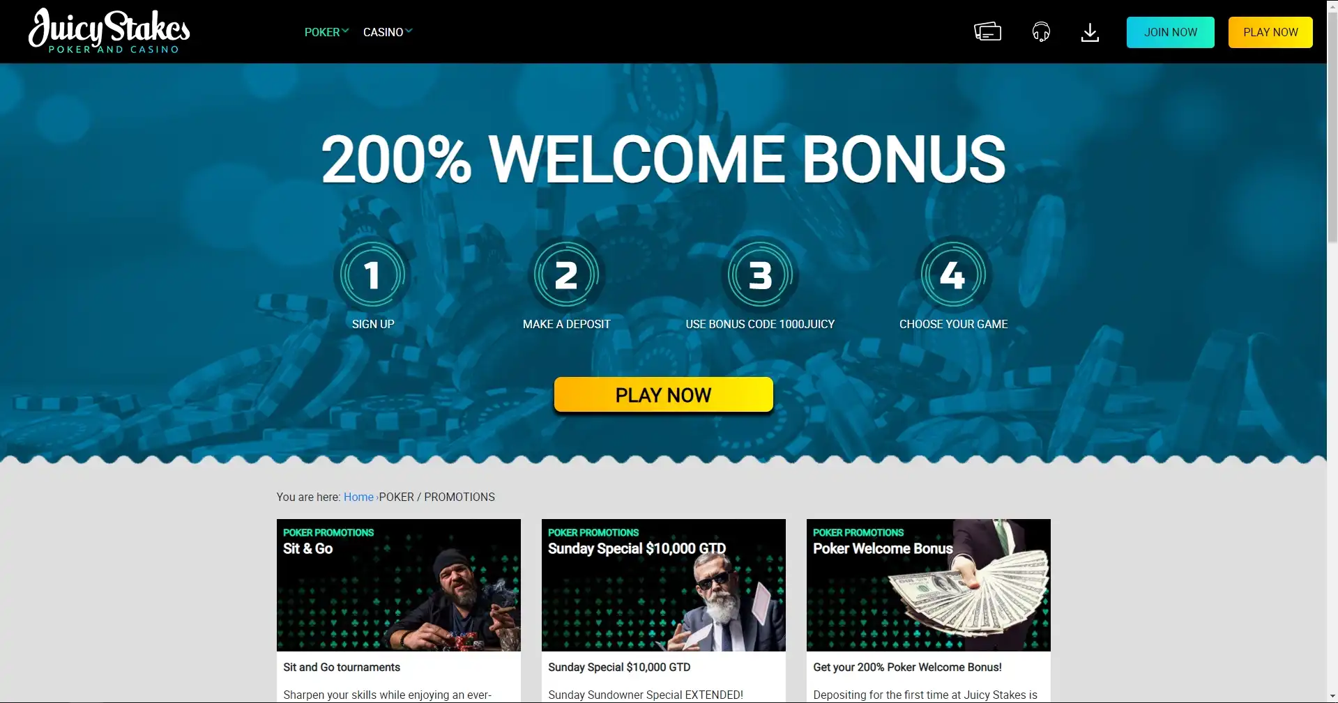 Juicy Stakes Casino No Deposit Bonus