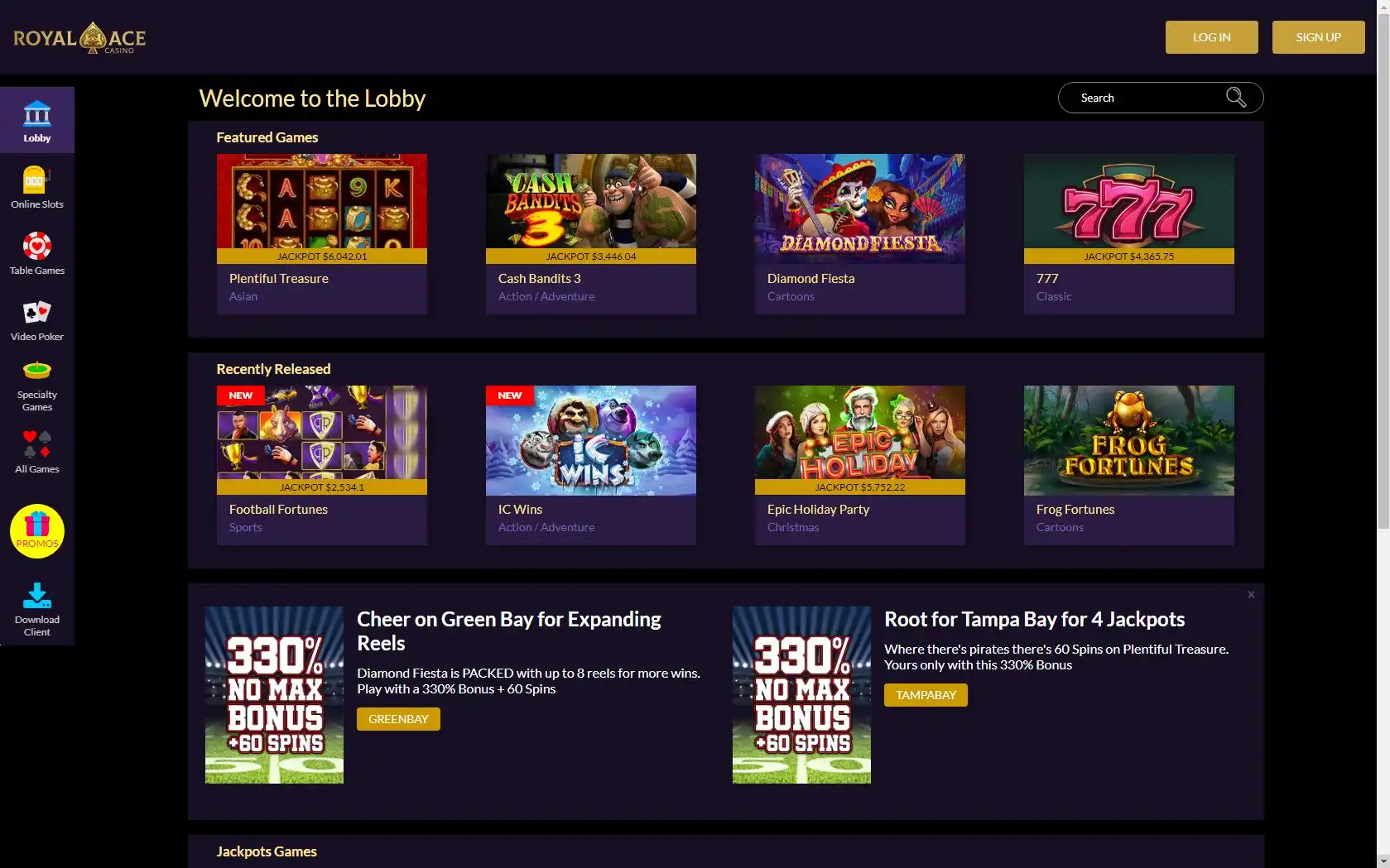 Royal Ace Casino Games